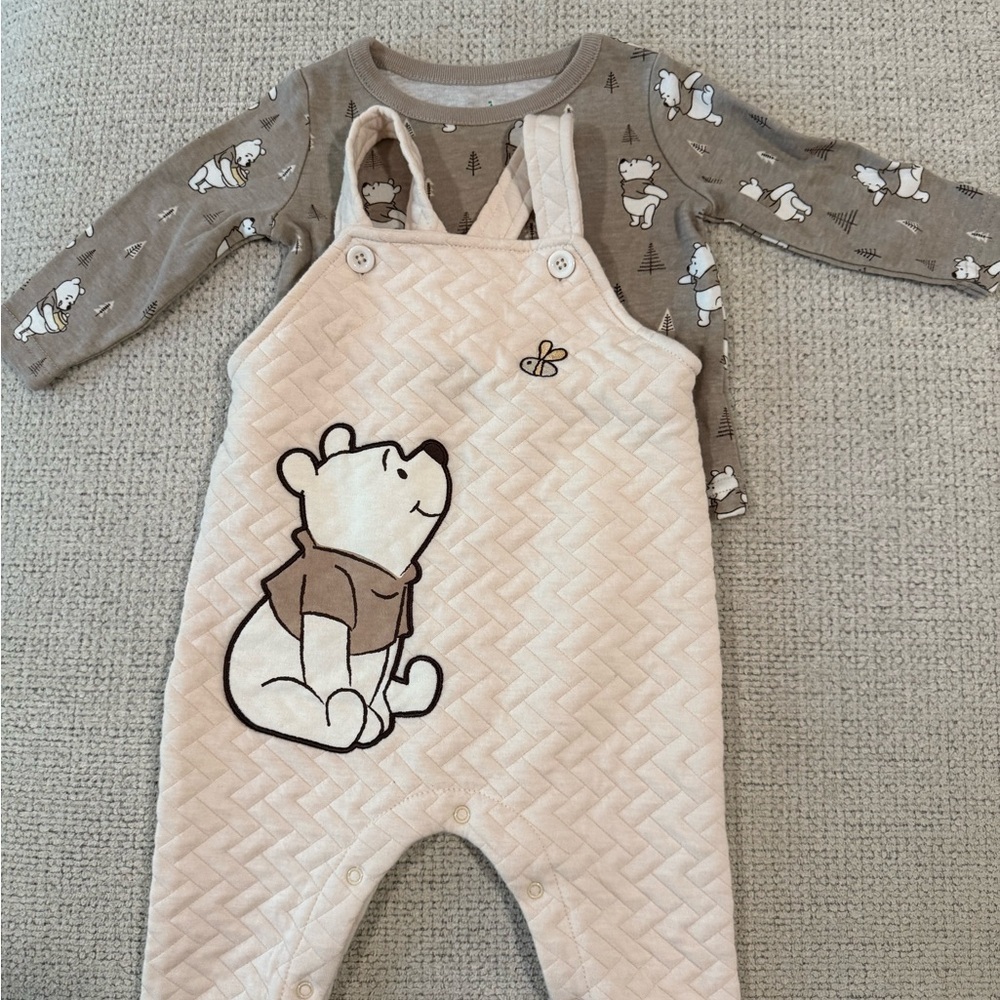 Disney Baby Beige and White Outfit
